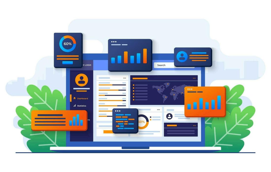 SEO analytics dashboard showing organic traffic growth